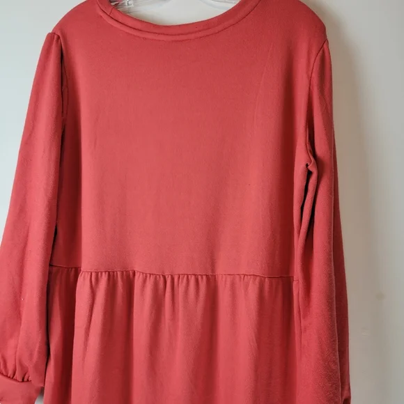 GUC Jillian Harris x Joe Fresh Rustic Orange Sweater Dress Size Large - Picture 4 of 7
